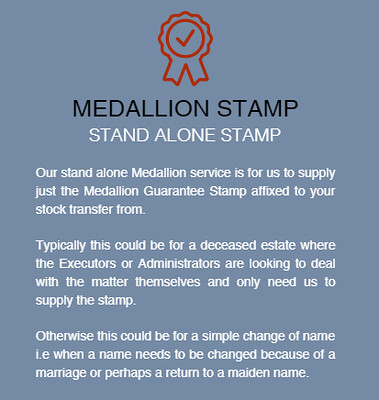 The securities transfer agents medallion program (stamp) is a verification system that authenticates and guarantees the signatures applied . Medallion Signature Guarantee Stand Alone Stamp Just One Flickr