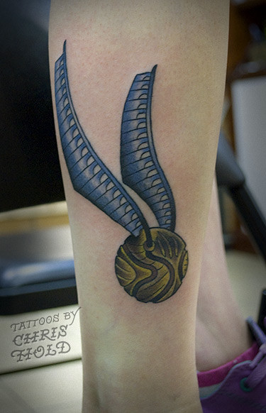 Quidditch ! The Golden Snitch From Harry Potter - Tattoo | Flickr 582_x_375_jpg