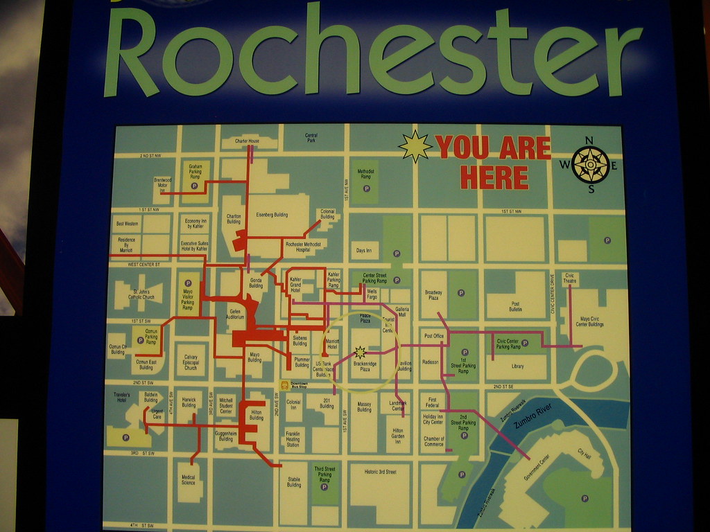 Mayo building and gonda building · mayo clinic . Skyway Map Rochester Mn It Gets So Cold In Rochester Dur Flickr