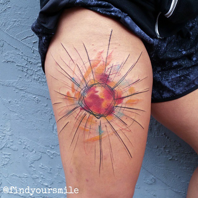 Sunshine!! #Watercolor #Watercolortattoo #Watercolour #Wat… | Flickr 640_x_640_jpg