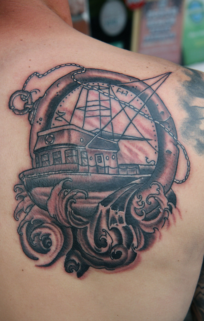 Traditional Boat Tattoo | Tattoo And Design By Chris Henry O… | Flickr 1024_x_653_jpg
