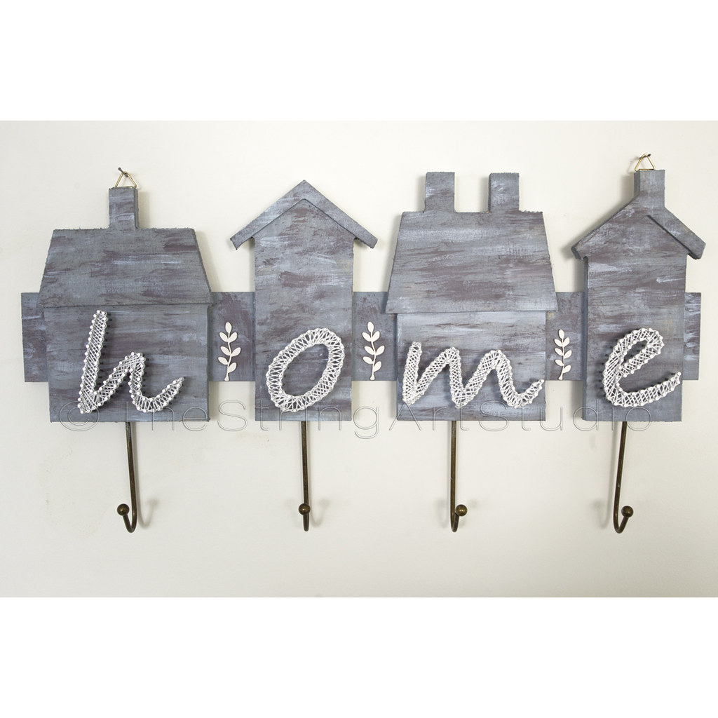 String Art Key Holder Handmade This Is A Wall Key Holder Flickr