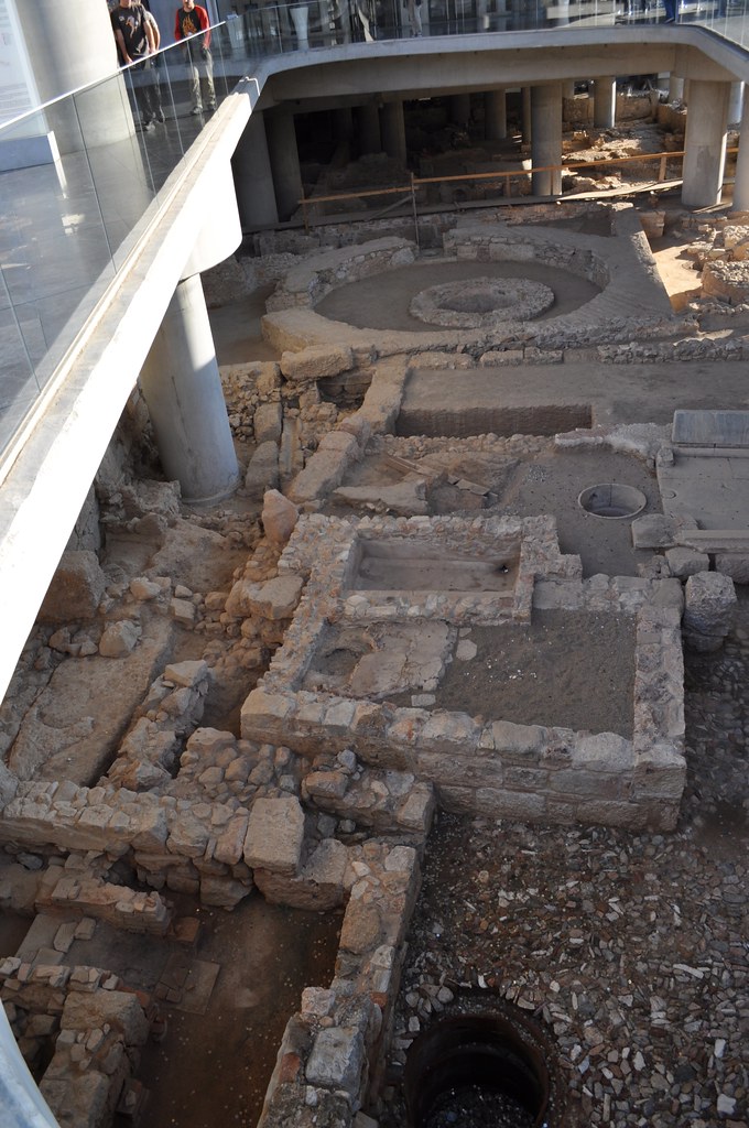 A streetside kiosk in downtown athens about traffic snarls caused by excavations for the. Acropolis Museum Archaeological Excavation 5 Athens Gree Scott Mcleod Flickr