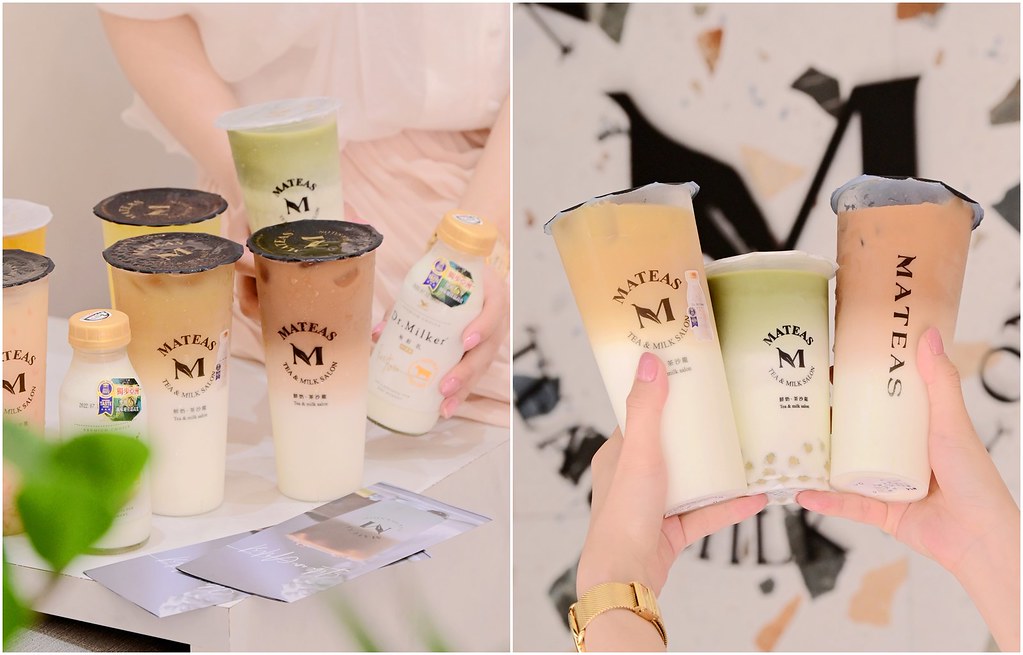 Mateas鮮奶茶沙龍│台中飲料：整瓶Dr.milker極鮮乳倒進去鮮奶茶超美漸層 加會員第二杯半價