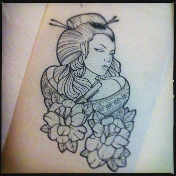 Geisha Tattoo Flash | Tony Fontana | Flickr 600_x_600_jpg