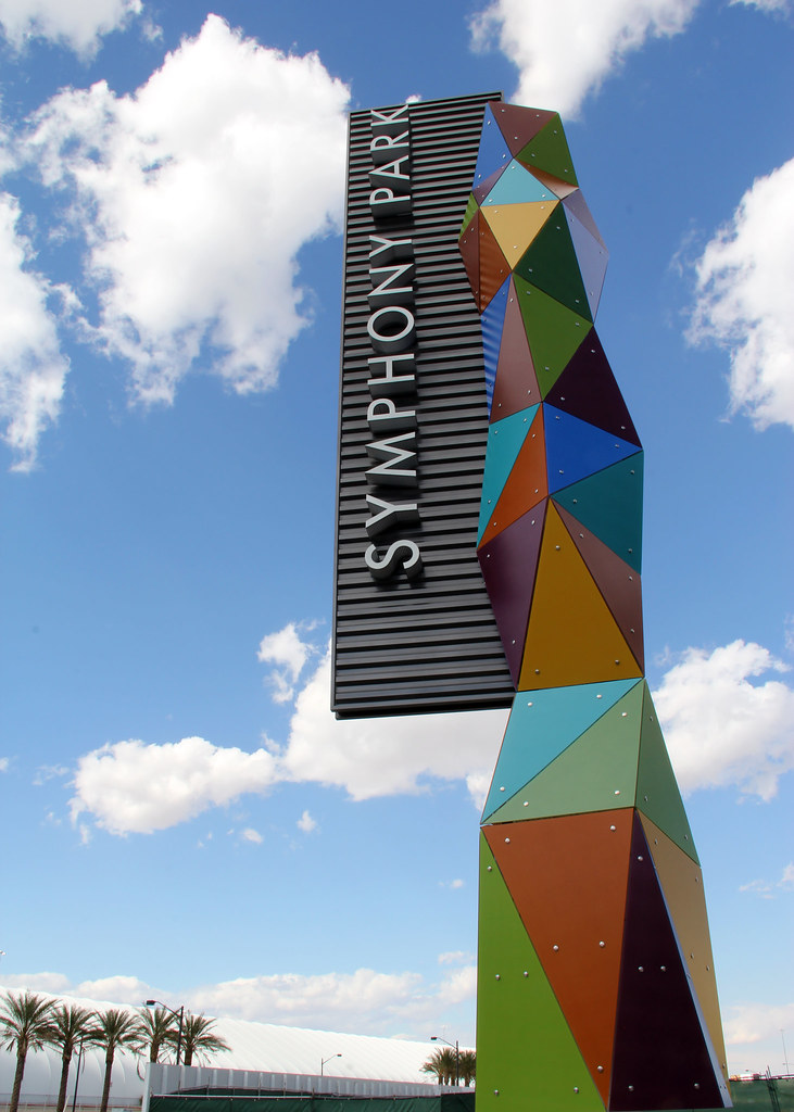 Las vegas is home to countless conventions, parties and other happenings. Symphony Park Entrance Sign - Las Vegas, NV | the new