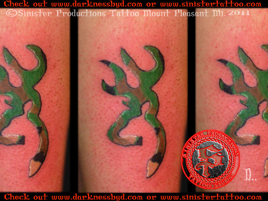 Camo Deer Tattoo Done By D.. @ Sinister Productions Tattoo… | Flickr 766_x_1023_jpg