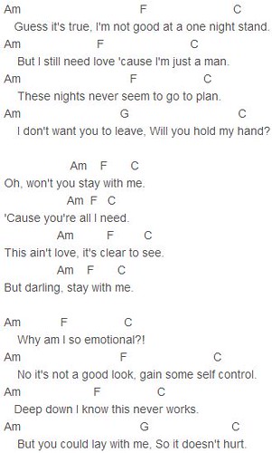 There's a bocy fi knogw,am he's the one i dream ofc f g am looks intco fmy eyesg, amtakes me to the cloudcs . Sam Smith Stay With Me Chords Sam Smith Stay With Me C Flickr
