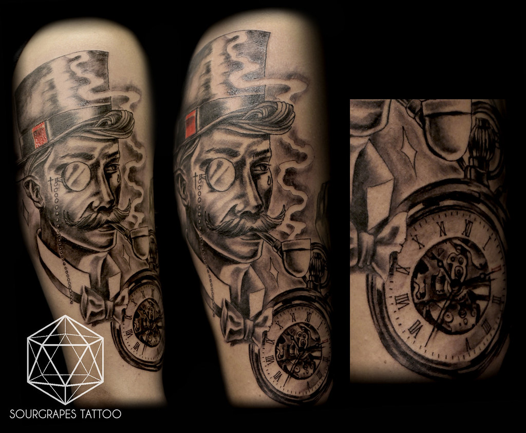Gentleman Neo-Traditional Black And Grey Realistic Tattoo | Flickr 843_x_1024_jpg