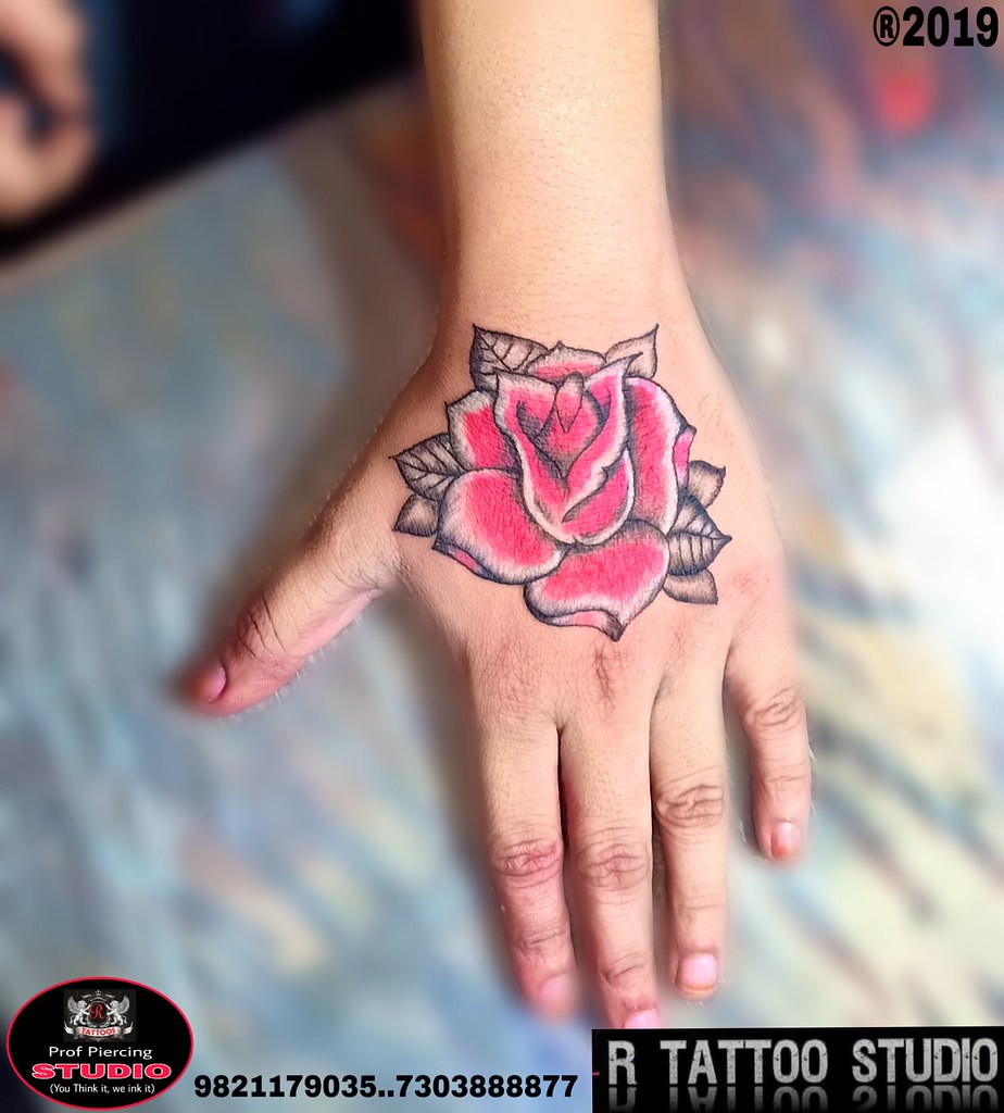 Red And Black #Rose Tattoo On #Right Hand For #Women Done… | Flickr 1024_x_924_jpg
