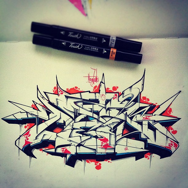 Wild In The Jungle Atew One Wildstyle Sketch Graffiti Flickr