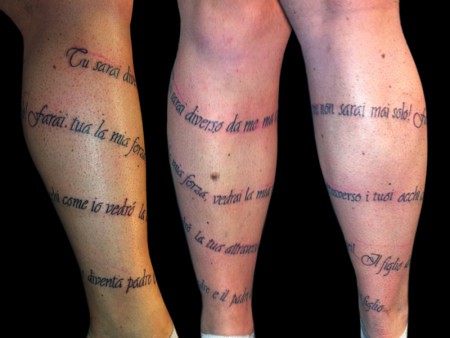 Tatuaggio-Frasi-Polpaccio | Studio Tattoo Roma The Japanese … | Flickr 338_x_450_jpg