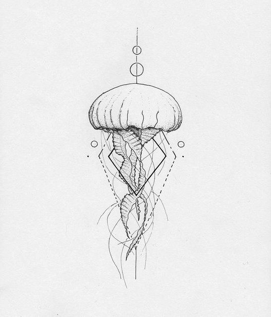 Jellyfish Geometric Tattoo | Jellyfish Geometric Tattoo | Flickr 640_x_547_jpg