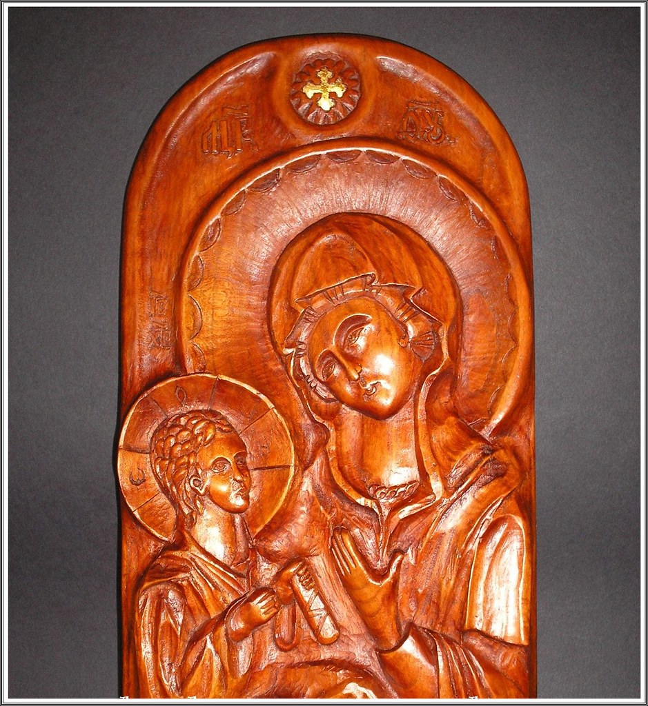 Bogorodica Ikone U Duborezu Duborez Theotokos Wood Carving Flickr