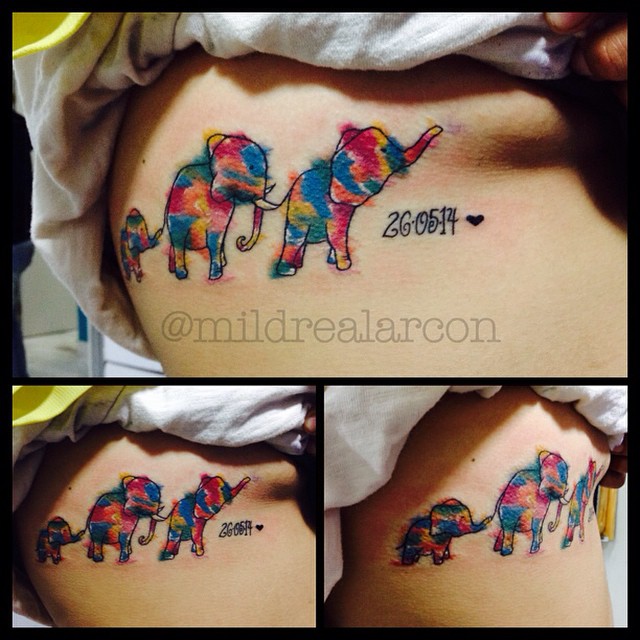 Mildrealarcon Elefantes Tattoo Tatuaje Estudiodetatua Flickr