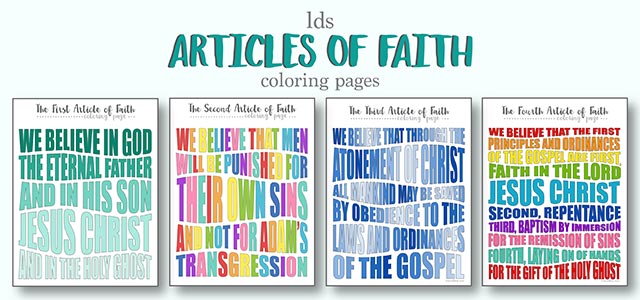 Keep your kids busy doing something fun and creative by printing out free coloring pages. Lds Articles Of Faith Coloring Pages Live Craft Eat