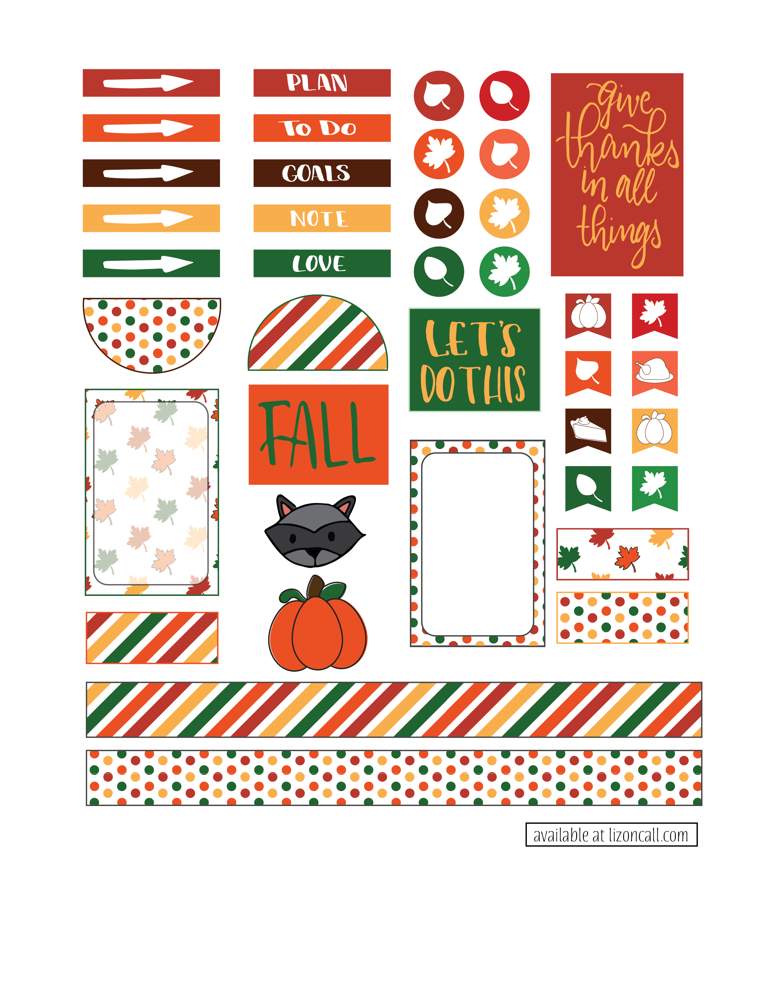 free happy planner stickers for halloween and fall liz