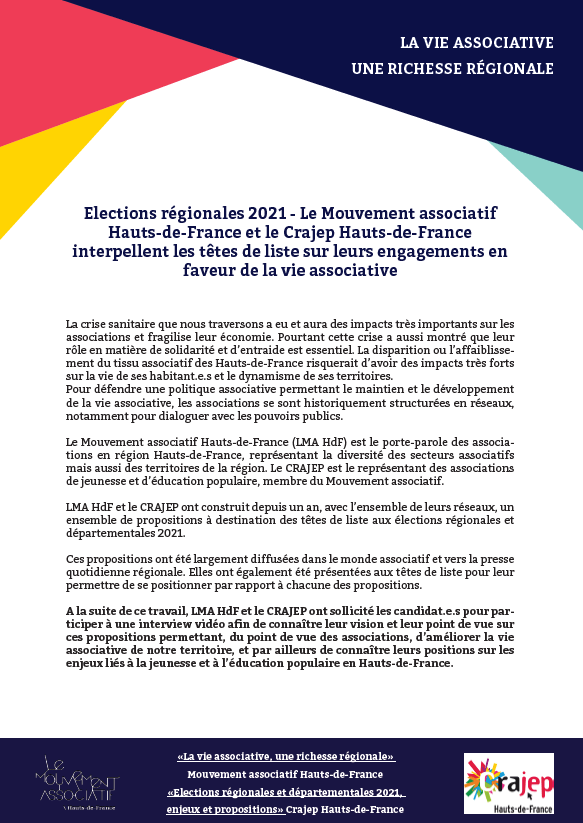 Le scrutin a favorisé, dans l'ensemble, les candidats sortants. Elections Regionales 2021 La Vie Associative Une Richesse Regionale Lma