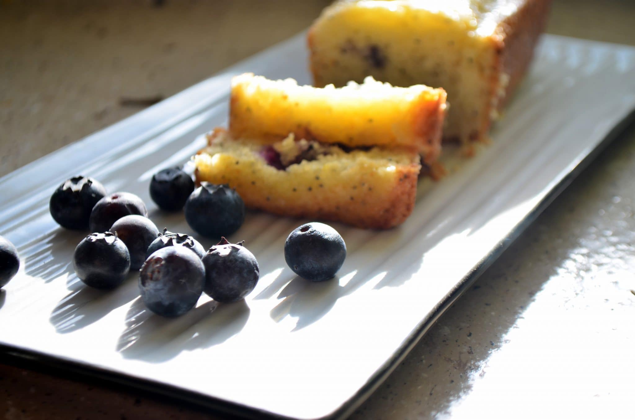 Blueberry Poppyseed Bread with Orange Glaze