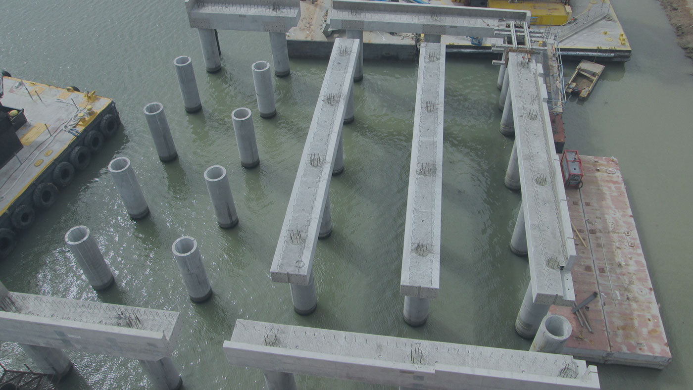 By the construction zone, ltd. Precast Concrete Dock System - Locke Solutions