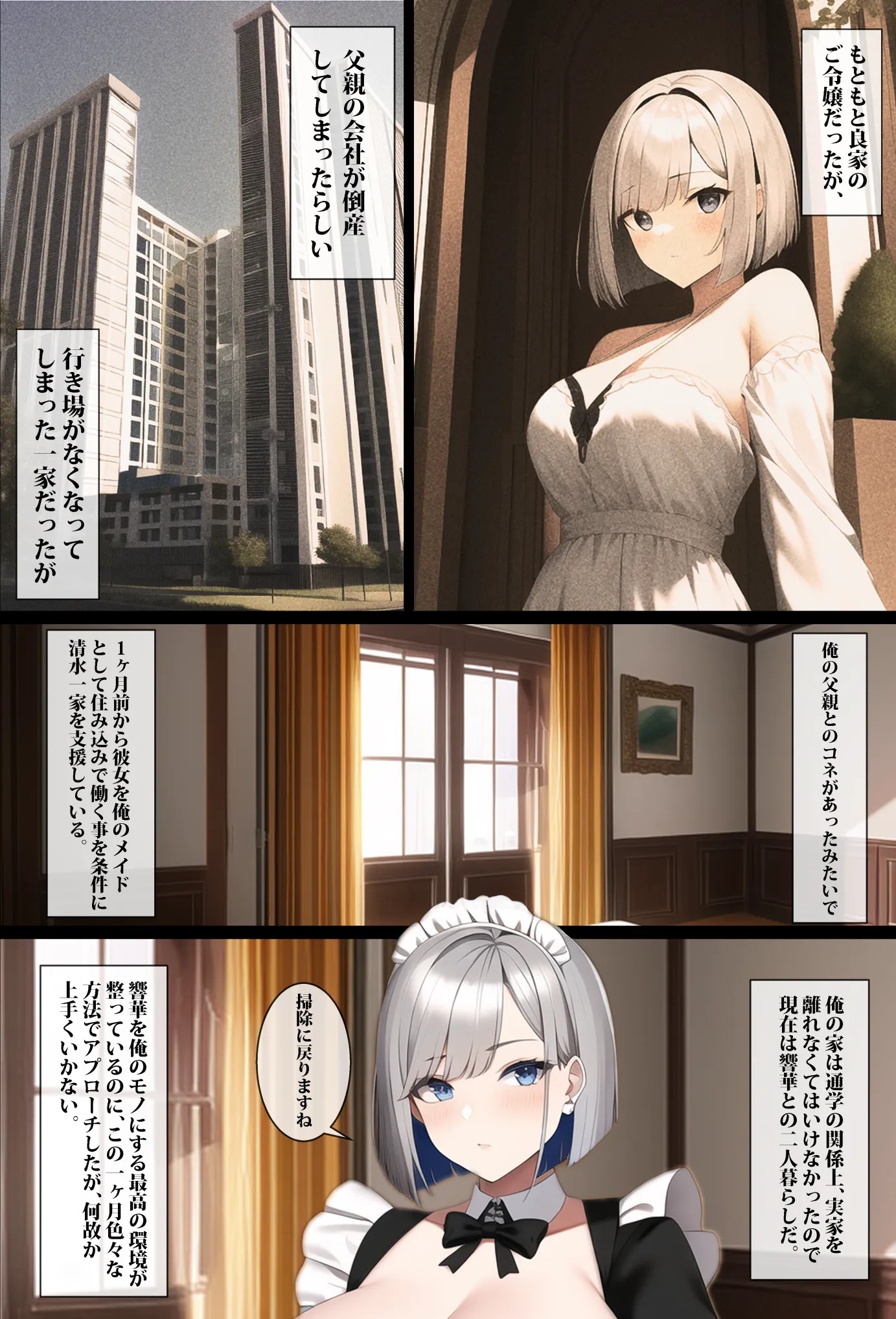 kyonyuu meido ni biyaku wo noma sete onanii wo tousatsu !go shujinsama ni choukyou sareruw