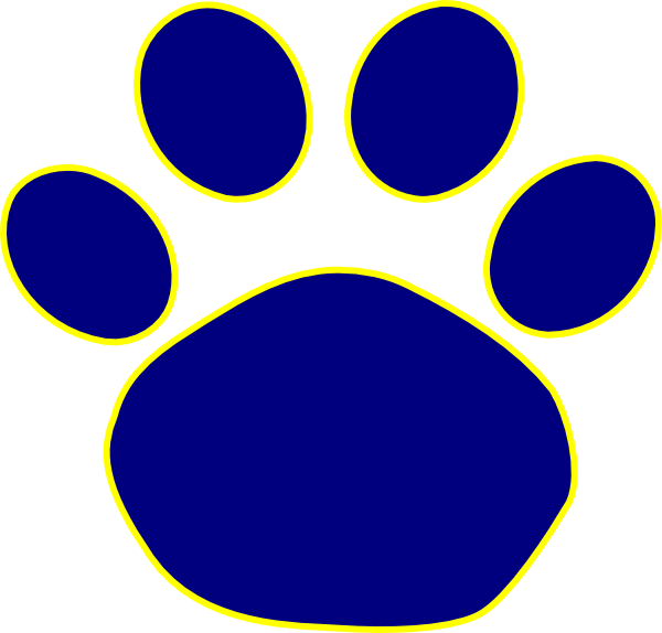 Blue Wildcat Paw Logo Logodix