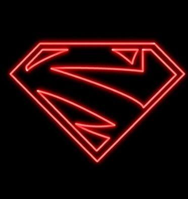 Neon Red Superman Logo Logodix
