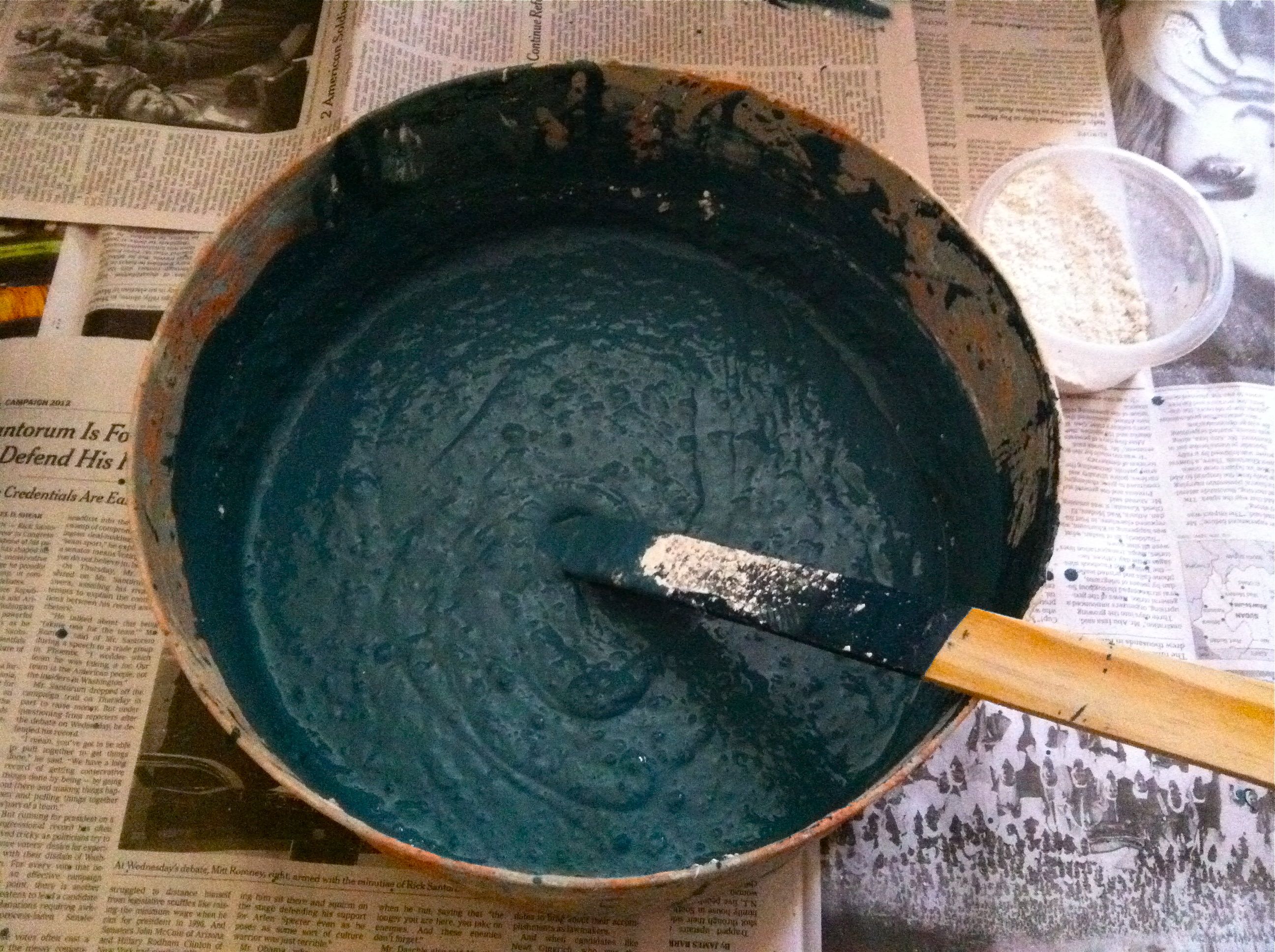 inexpensive DIY venetian plaster recipe | Loisaida Nest