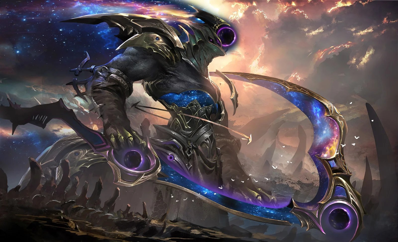 A portal opens above the dark jellyfish. Dark Star Hecarim Wallpapers Fan Arts League Of Legends Lol Stats