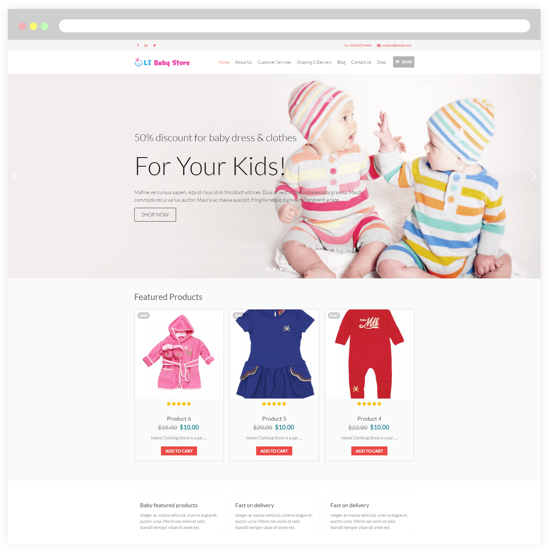 M shop is an ecommerce wordpress theme specially made for shopping business websites. LT Baby Shop - Free Responsive Kids / Baby Store WordPress theme - Responsive Joomla and ...