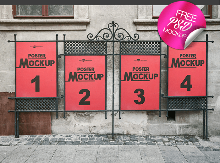 Photo Free poster mockups · big poster frame in museum by graphictwister · wall photo poster mockup psd by graphicsfuel · free psd poster frame mockup by themeraid. Flyer Poster Mockup Psd Template Ltheme