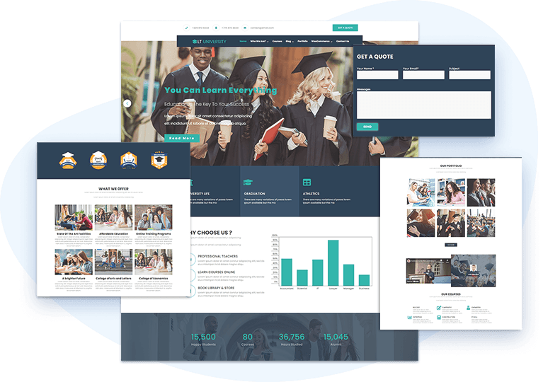 This theme has an elegant design with extra . Lt University Free Responsive Education Wordpress Themes