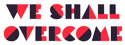 Colorful Just Now Font Geometric Collage Calligraphy