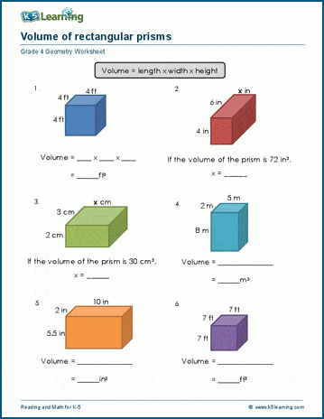 area and volume worksheets grade 5 volume worksheet