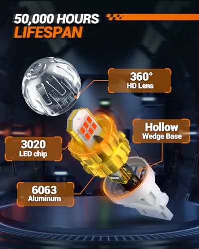 SEALIGHT 3156 3157 LED Bulb Red Brake Lights, 3056 3057 4057 4157 LED Bulb Super Bright 360° LED Bulbs 3020SMD with HD Projector 3000 Lumens for Tail Parking Lights, Pack of 2