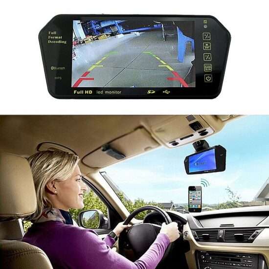 To prevent scratches,the display screen has a thin protective film,which . 7 Inch Car Bluetooth TFT LCD Color Mirror MP4 MP5 Player