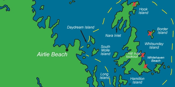 Where is whiteheaven beach, whitsunday island, australia on map with latitude and longitude gps coordinates are given in both decimal degrees and dms format . Big Fury