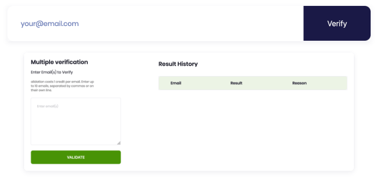 This free email verification tool shows you what's up with the email address you wish to validate. Single Email Verificationr Email Checker Mailtester
