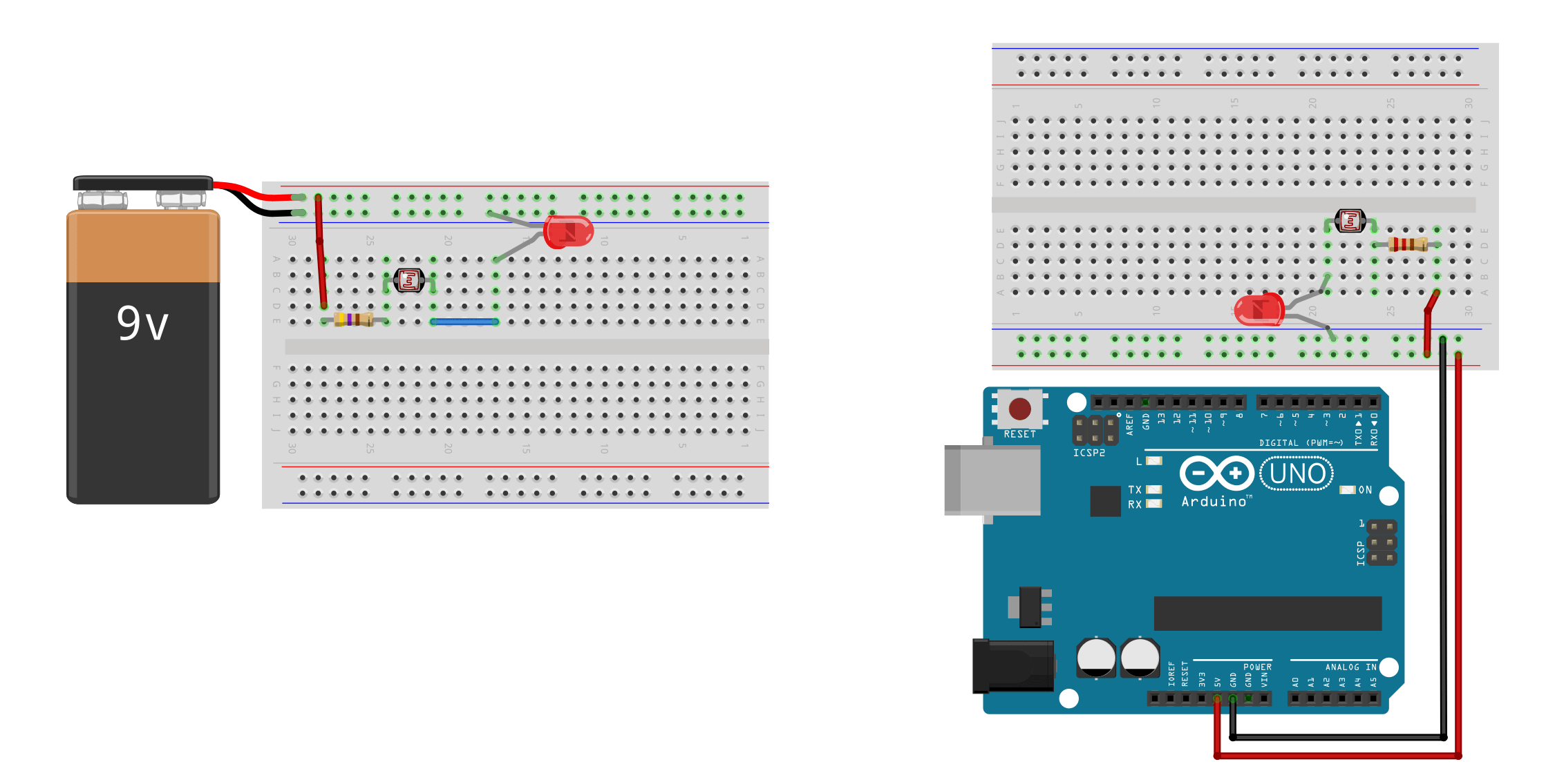 Photoresistor Circuit Diagrams