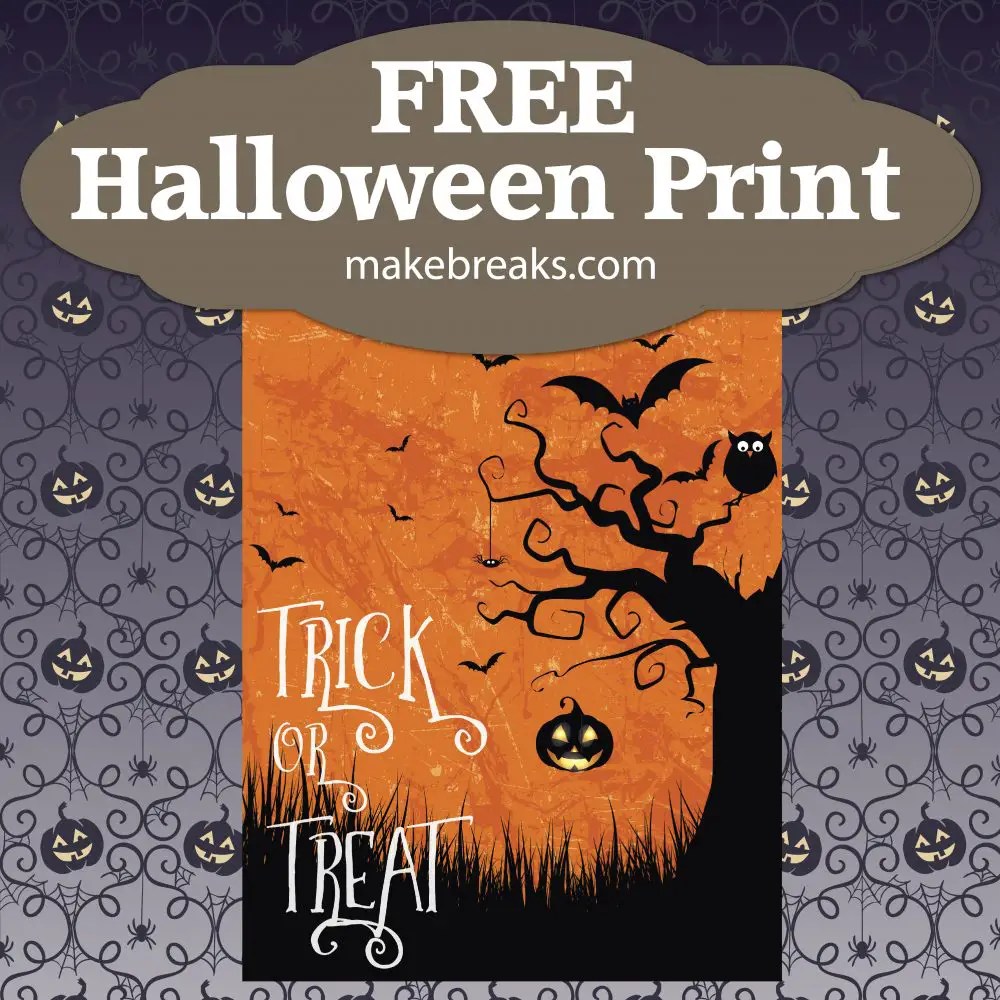 Even if you use the templates for wall craft, you can still save the examples at no cost. Free Halloween Printable Poster Make Breaks