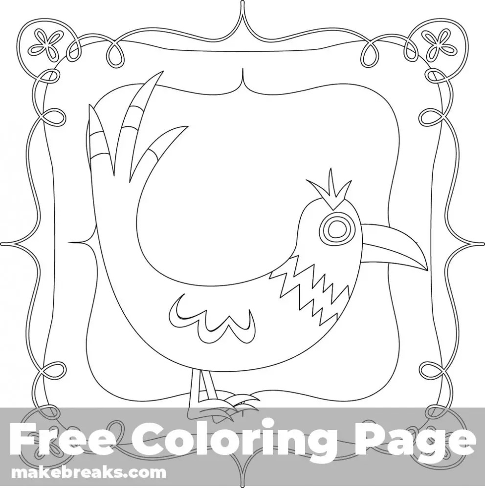 5300 Whimsical Bird Coloring Pages  Images