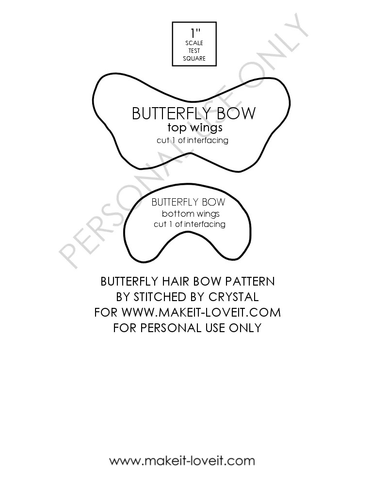 Butterfly bow | free template & cut file butterfly bows sized at 3.5 inches. Butterfly Hair Bow Tutorial