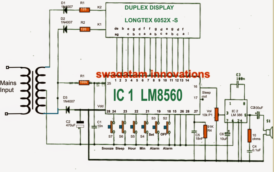 Real Time Digital Clock Circuit Diagram Circuit Diagram