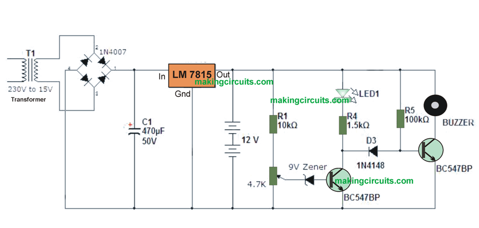 12 Volt Car Battery Charger Schematic Diagram Wiring