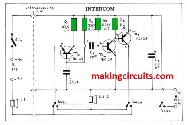 Fm Wireless Intercom Circuit Diagram - Circuit Diagram