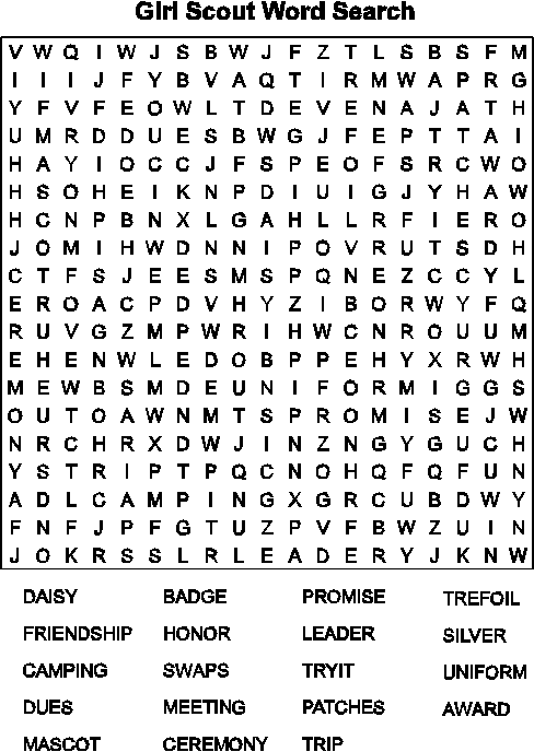 This article covers a variety of solid alternatives to facebook worth trying for those thi. Girl Scout Word Search - MakingFriends