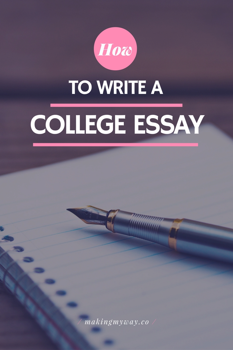 how do i write my essay for college