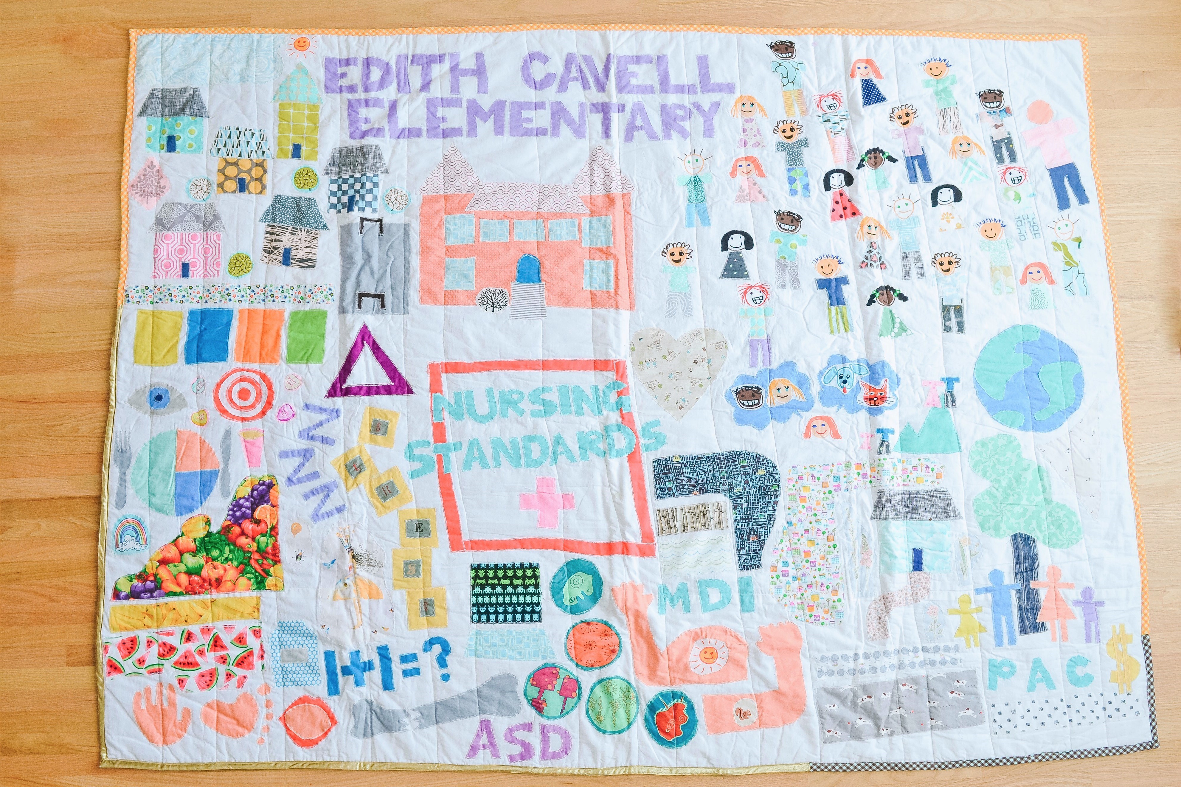 Applique Quilt Idea - Nursing standards quilt