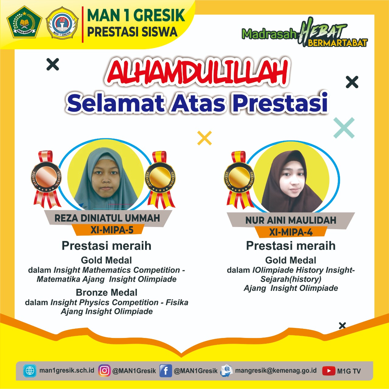 Student competition for brighter future. Siswa Man 1 Gresik Kembali Torehkan Prestasi Tingkat Nasional Man 1 Gresik