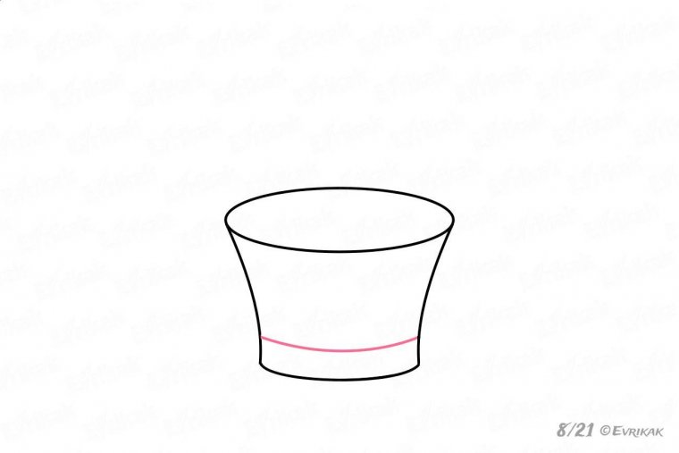 как нарисовать пирожное поэтапно